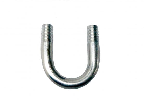 8KU-SM Stainless Steel Return with 1/2" Barbs and 2 1/4" on Center Spacing
