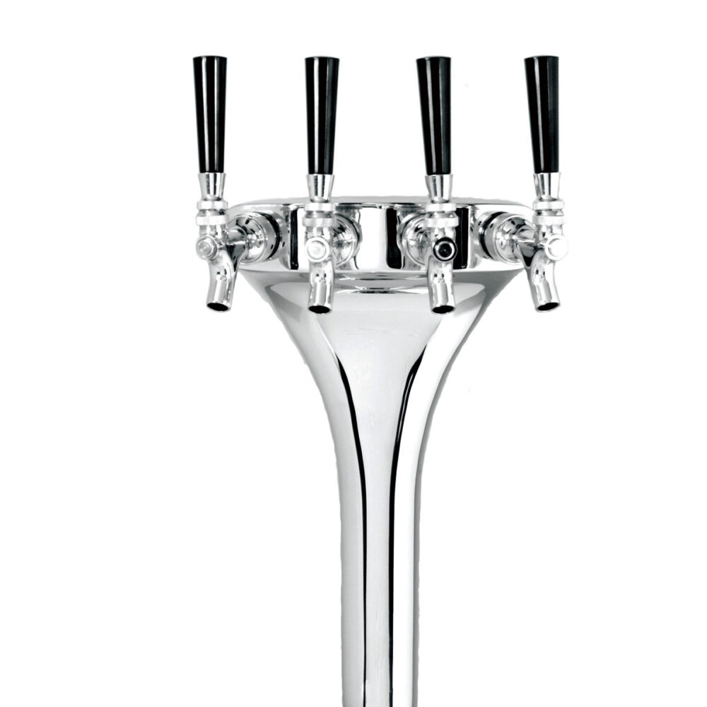 950C-4 Four Faucet Chrome Tower with Glycol Loop