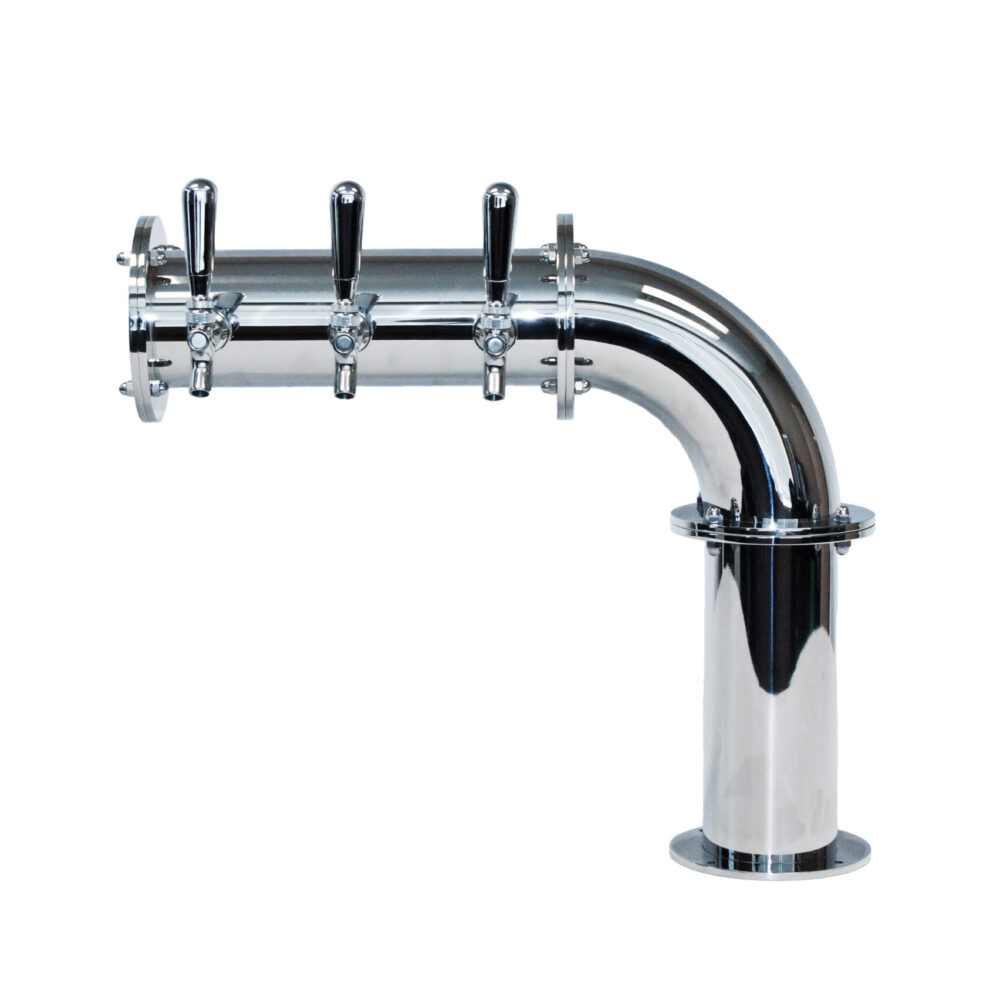 955G-3L Three Faucet Chrome Tower with Glycol Loop