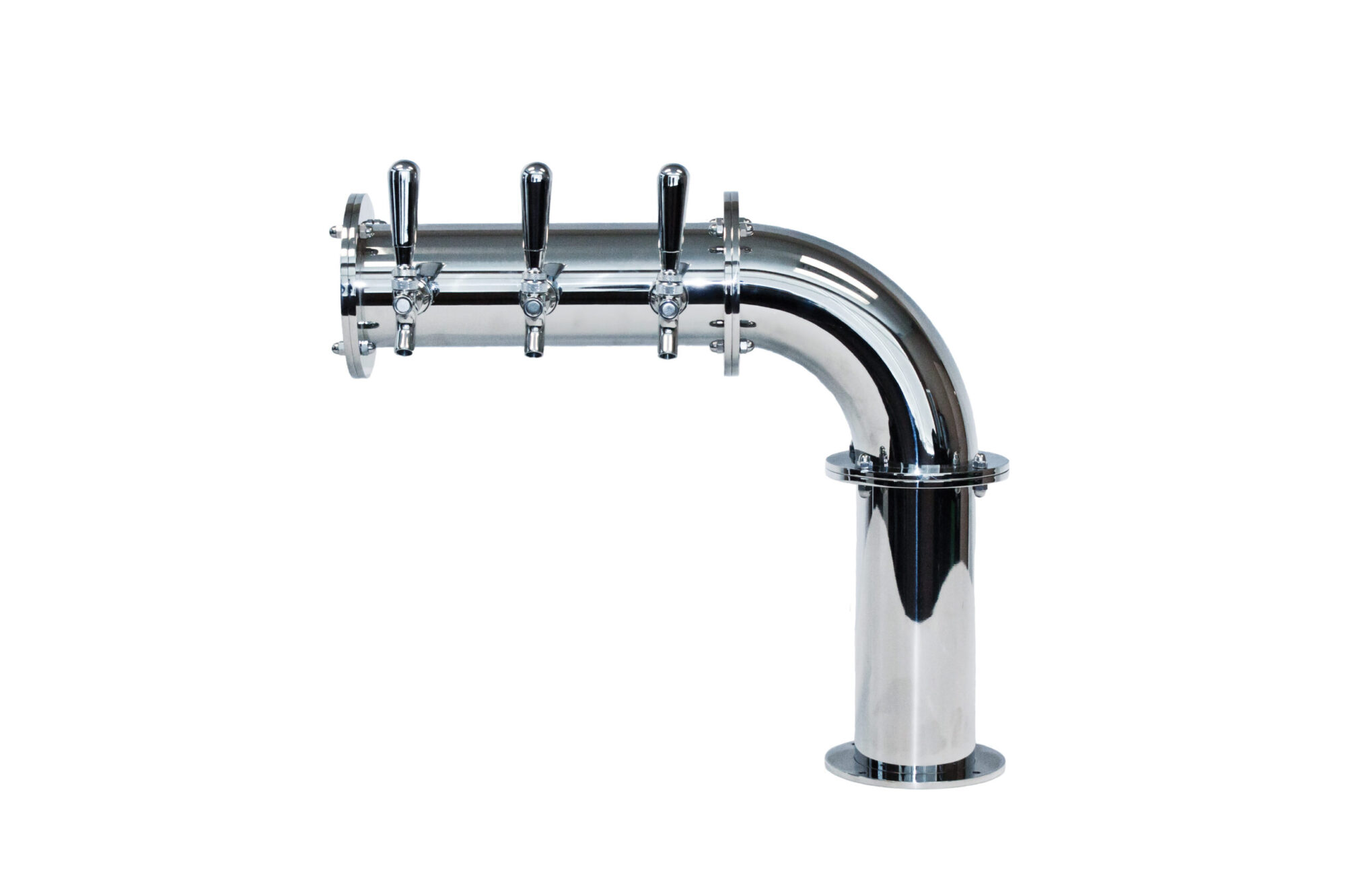 955G-3L Three Faucet Chrome Tower with Glycol Loop