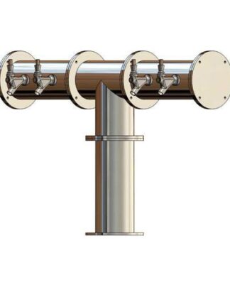 955G-4T Four Faucet Stainless Steel Tower with Glycol Loop - Made with SS Screw in Shanks