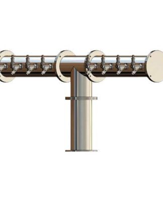 955G-8T Eight Faucet Stainless Steel Tower with Glycol Loop - Made with SS Screw in Shanks
