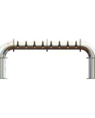 955G-8U Eight Faucet Stainless Steel Tower with Glycol Loop - Made with SS Screw in Shanks