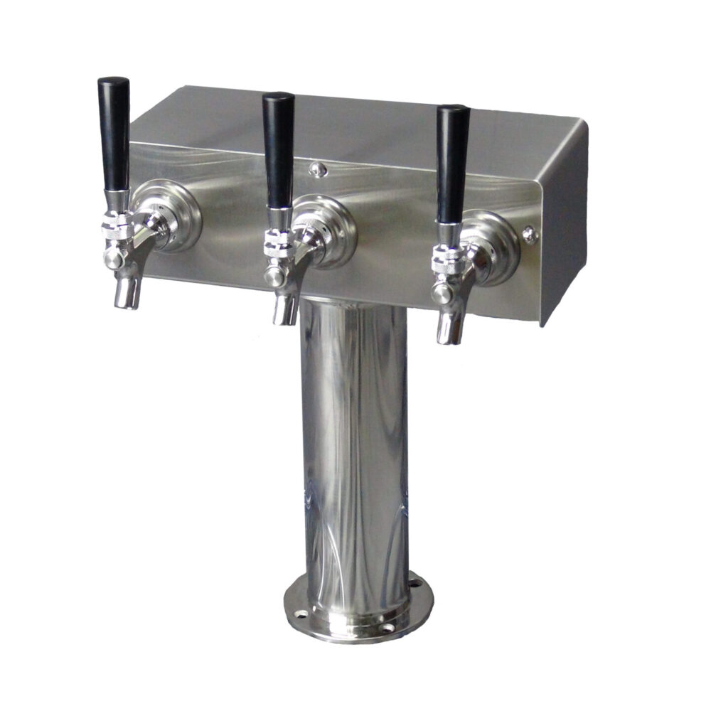 633NR Three Faucet T Tower with 3" Round Base - Non NSF