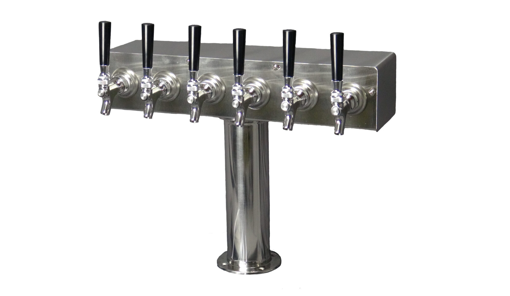 636NRG Six Faucet T Tower with 3" Round Base - Glycol Ready - Non NSF