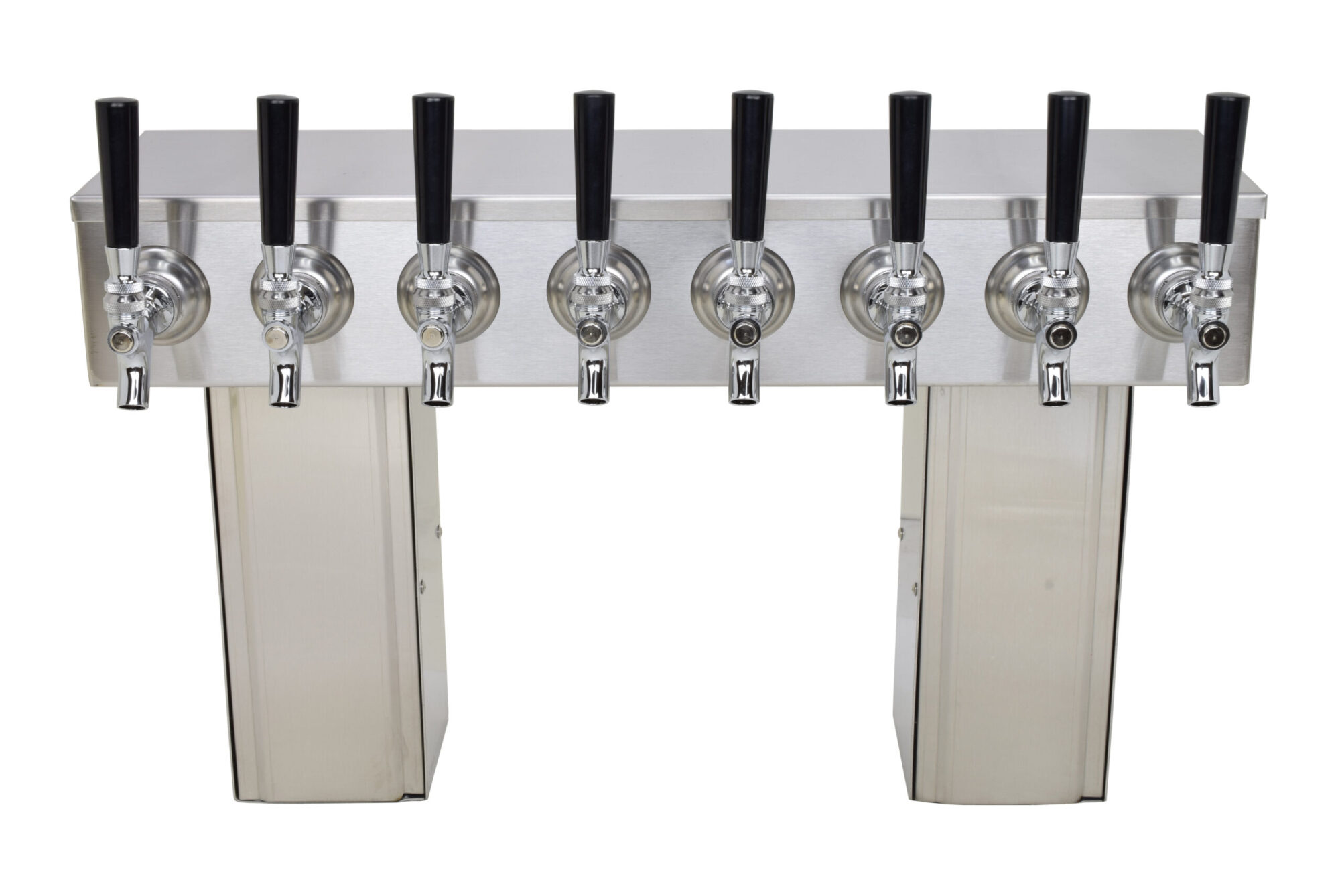 759G-8SS Eight Faucet Pass Through Tower with Square Bases - Glycol Ready - NSF with S/S Faucets and Shanks