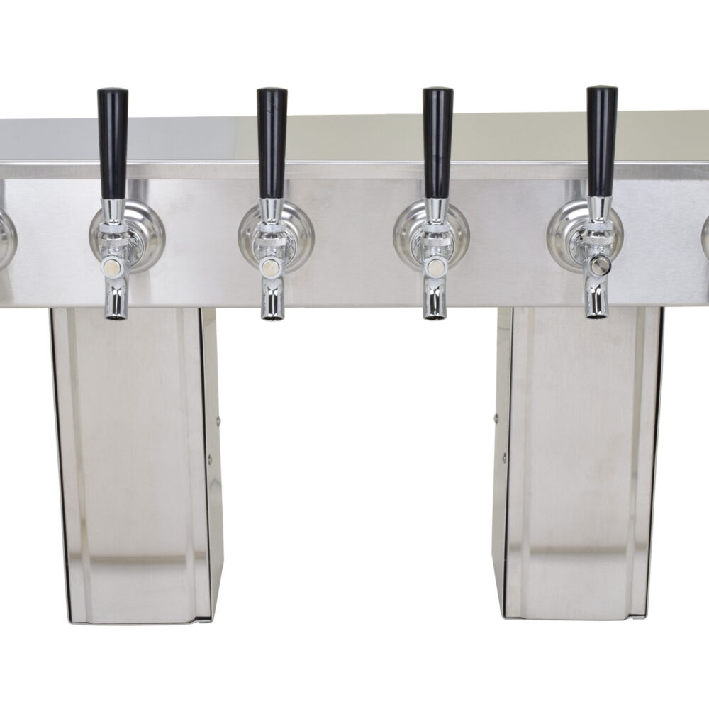 759N-6 Six Faucet Pass Through Tower with Square Bases - NON NSF