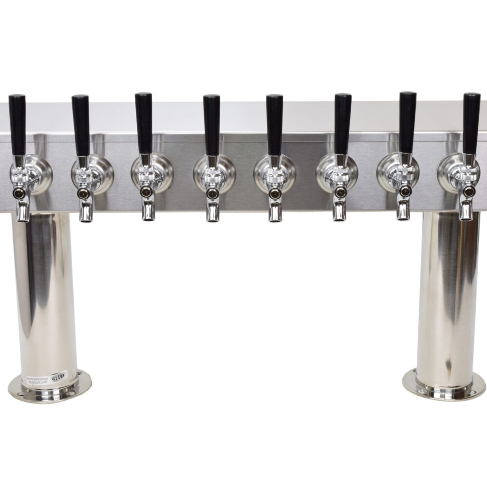 759RG-10SS Ten Faucet Pass Through Tower with 3" Round Bases - Glycol Ready - NSF with S/S Faucets and Shanks