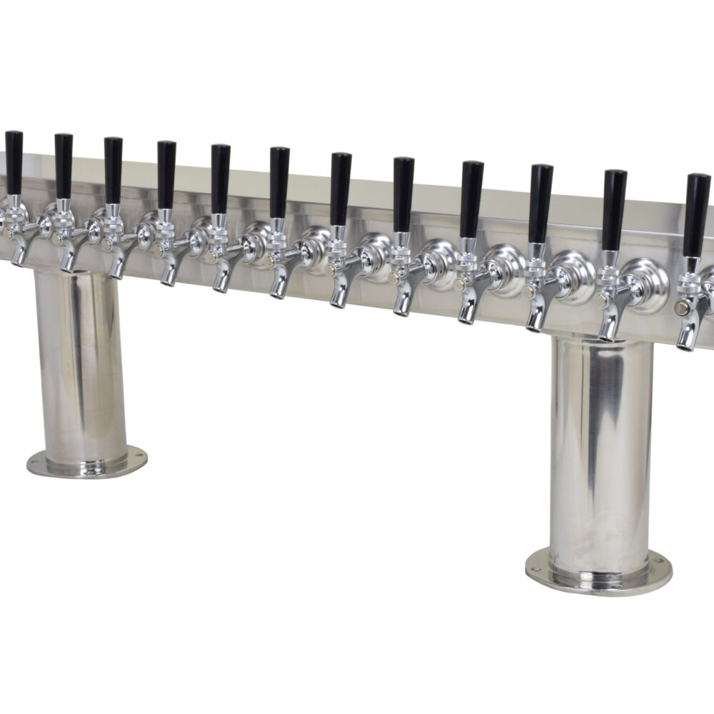759RG-15-4SS Fifteen Faucet Pass Through Tower with 4" Bases - All S/S Faucets and Shanks - Glycol Ready