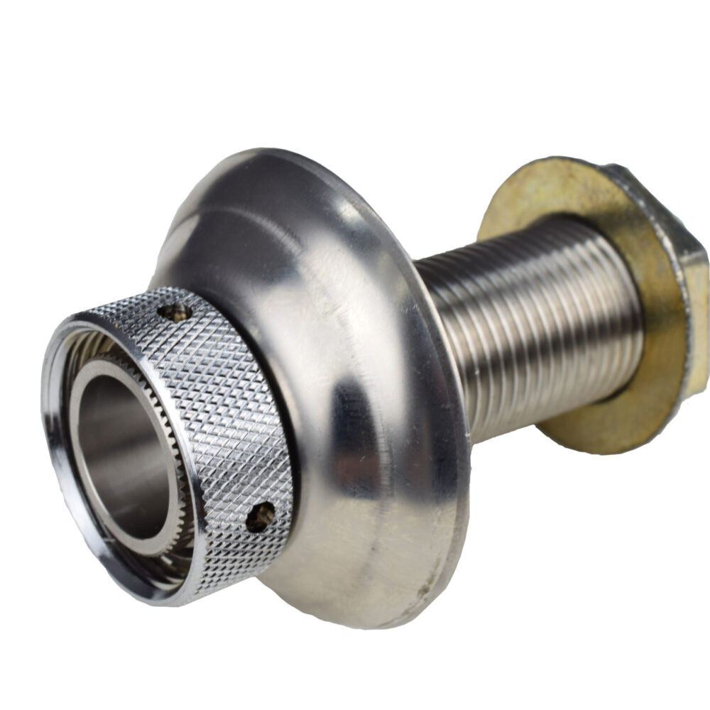 1333CFX-5 Stainless Steel Shank with Stainless Steel Flange - 1/4" Bore - 3" Long - 5/16" Recess for S/S Coil