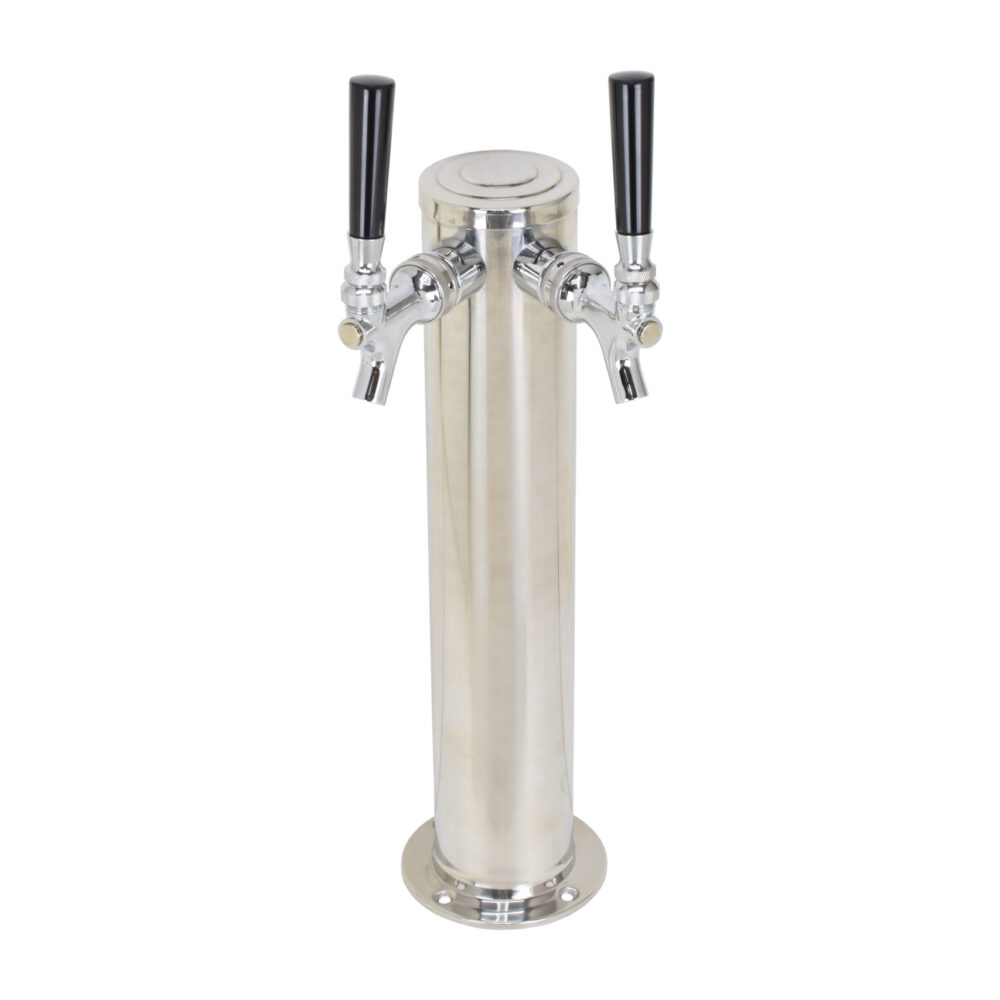 619X-16SS Two Product Single Column Tower - 16" Tall - S/S Faucets, Shanks and Tailpieces