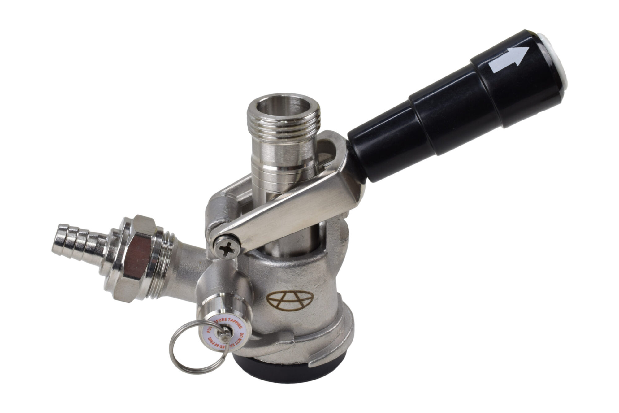 55SS-X "D" Style Keg Coupler with a 304 Stainless Steel Body and Probe
