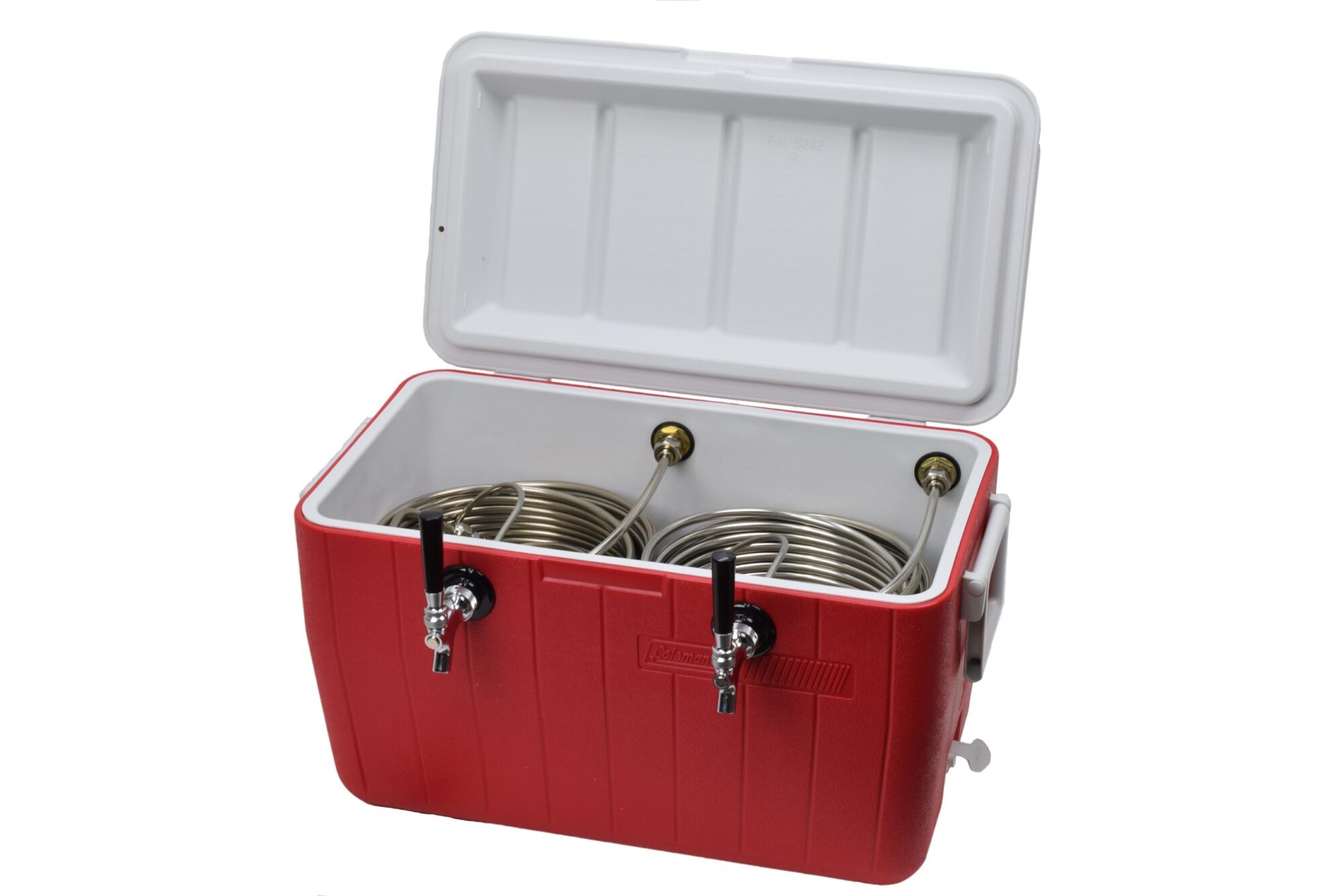 811B-20SS Two Product 48qt Cooler with 120' Stainless Steel Coils - All SS Contact