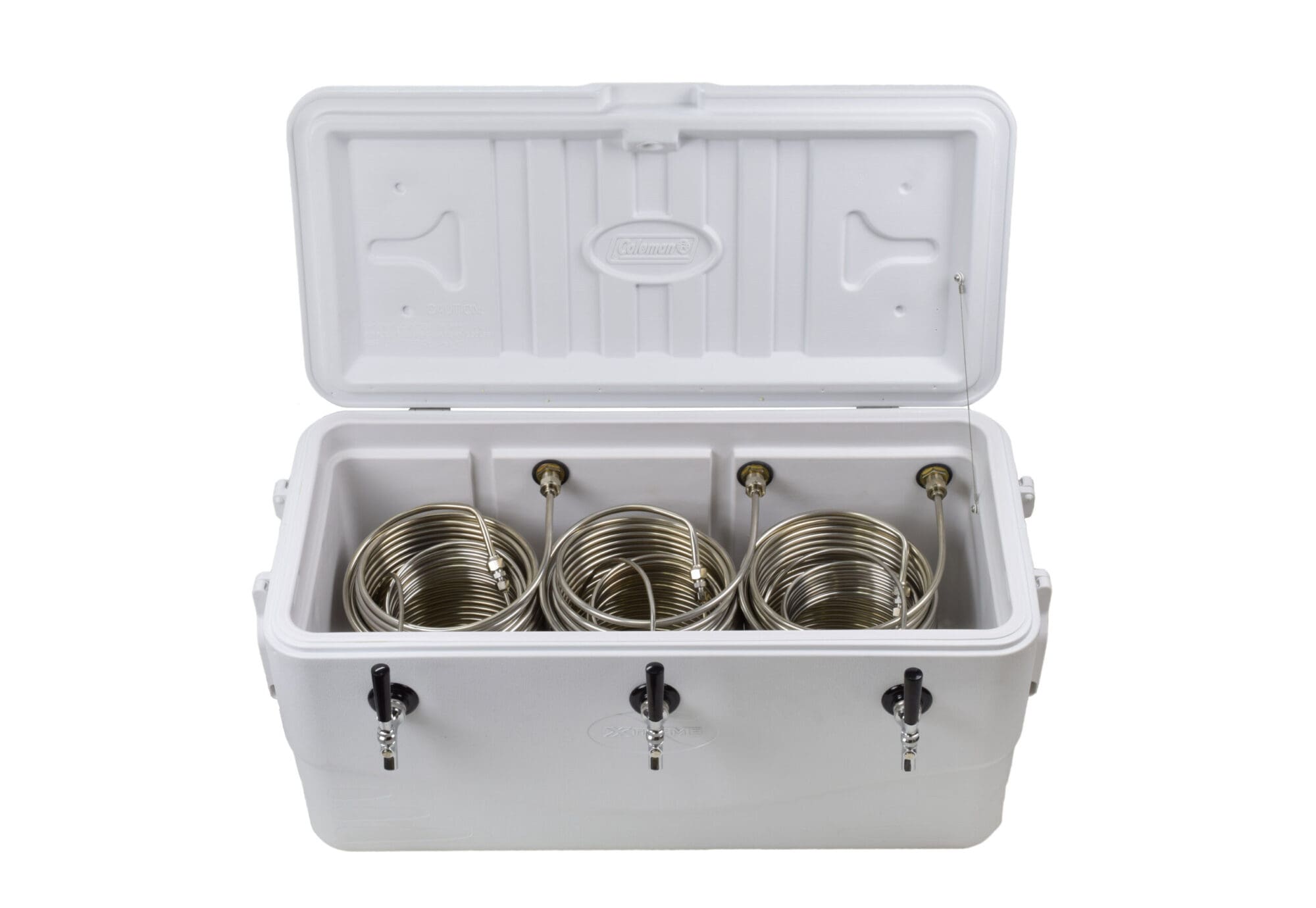 811T-20BSS Three Product 100qt Coil Box with Three 120' Coils - All 304 SS Contact