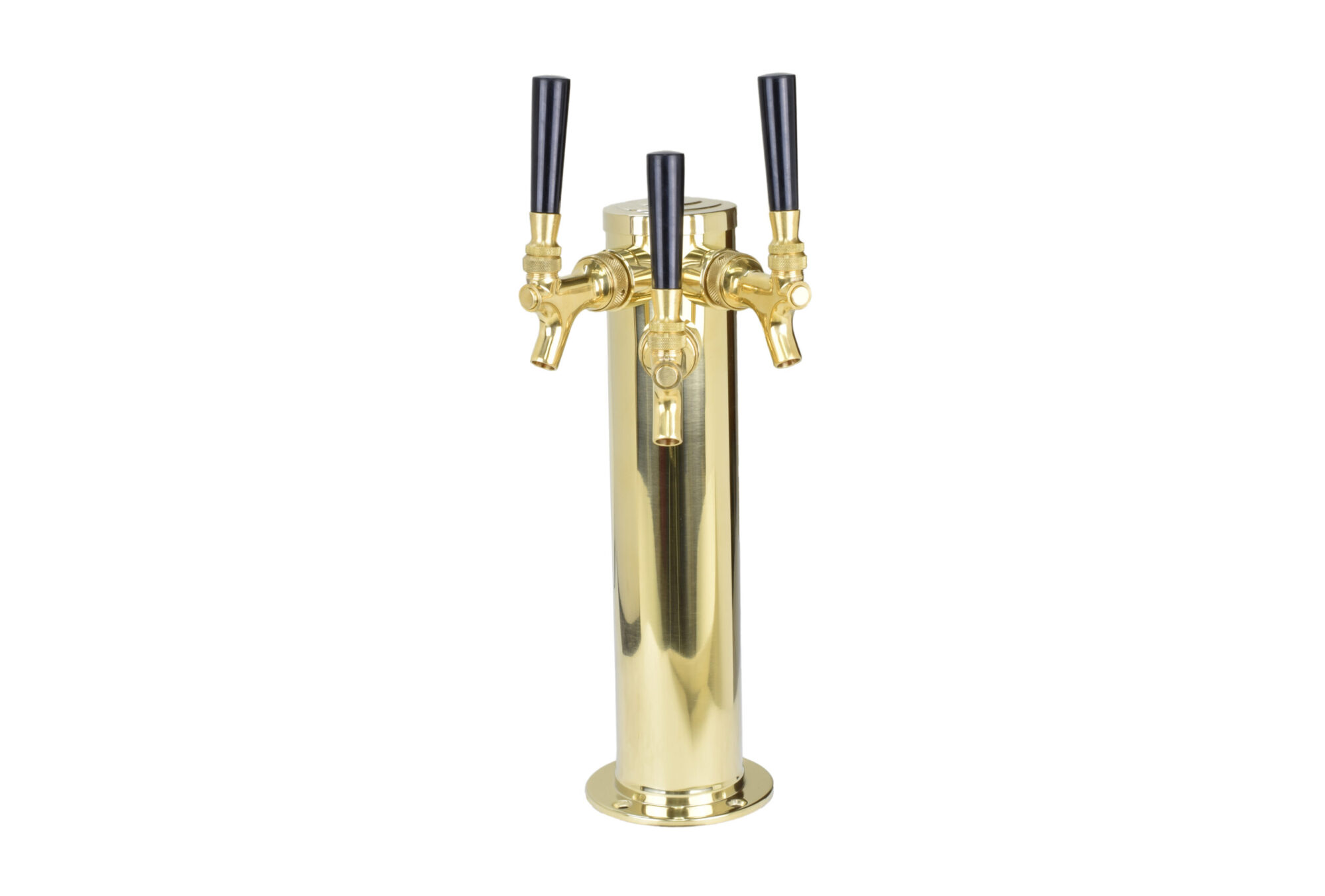 619PVD-3SSW Three Faucet PVD Column With PVD Coated SS Faucets and SS Shanks