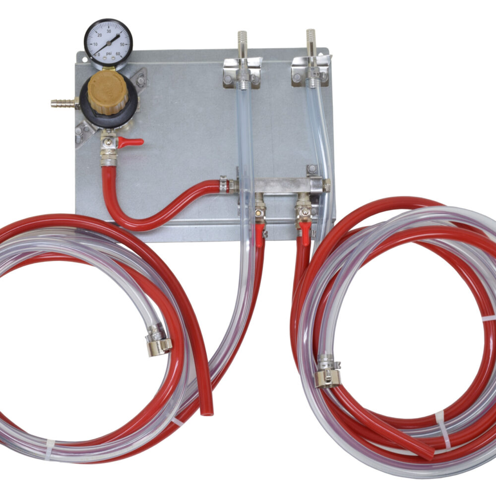 701T-2D Tap Rite Secondary Regulator Feeding a Two Way Distributor - With 8' Hoses