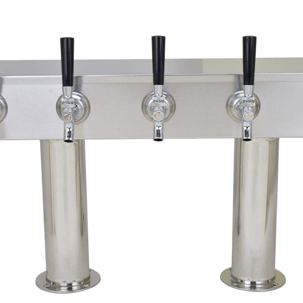 759NRG-5 Five Faucet Pass Through Tower with 3" Round Bases - Glycol Ready - NON NSF