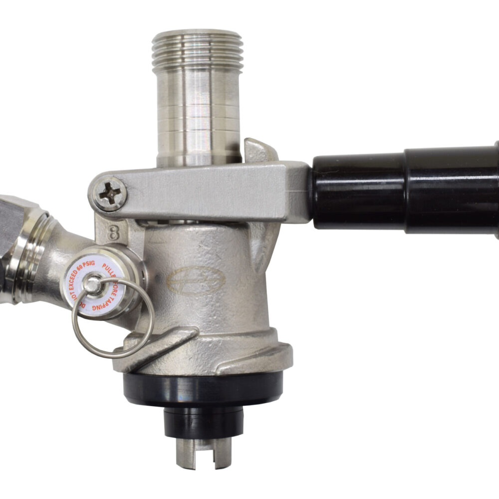 55ESS-X "S" Style Keg Coupler with a 304 Stainless Steel Body and Probe