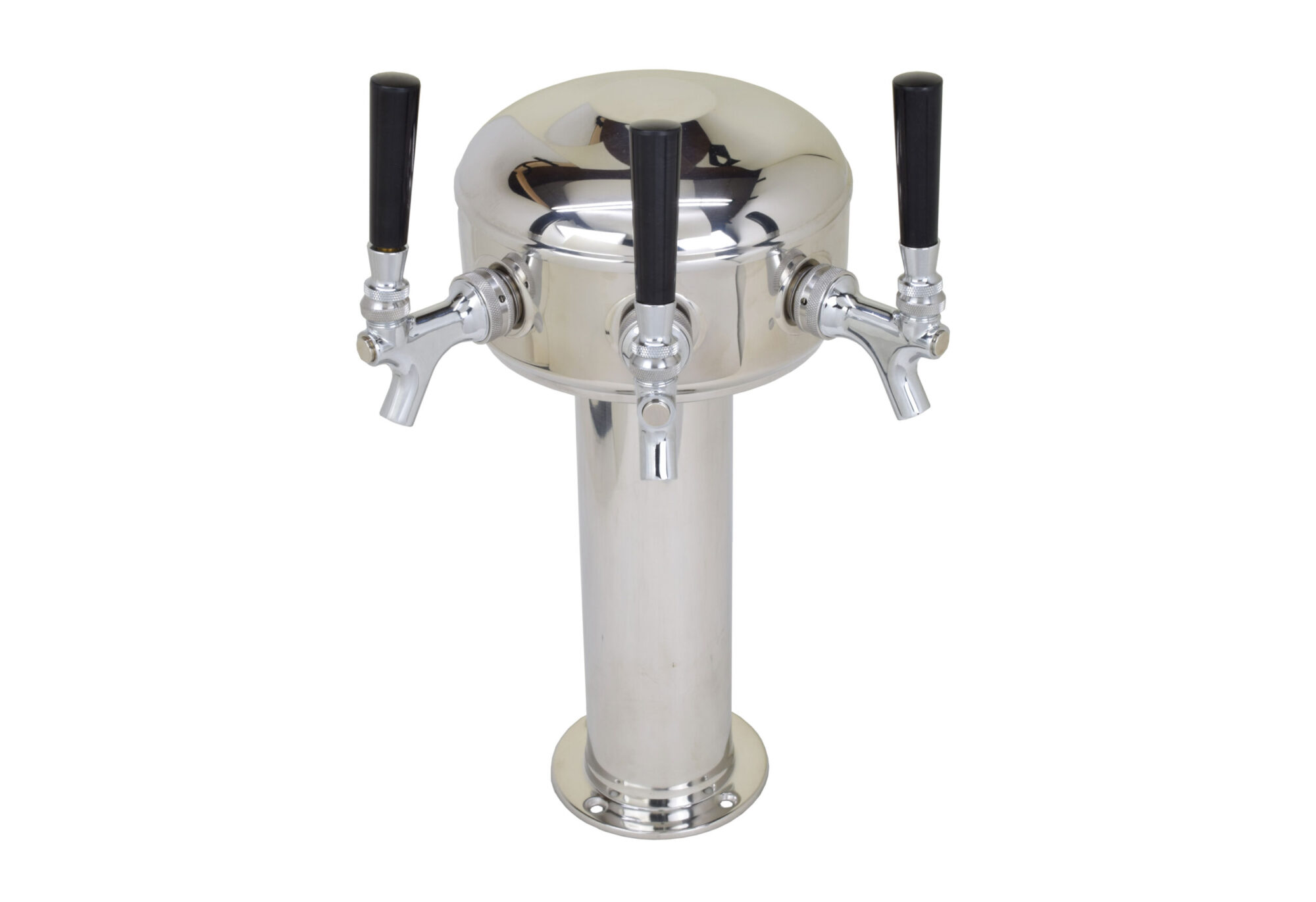 626CG-3 Three Faucet Mini Mushroom Tower with Chrome Plated Faucets and Shanks - Glycol Ready