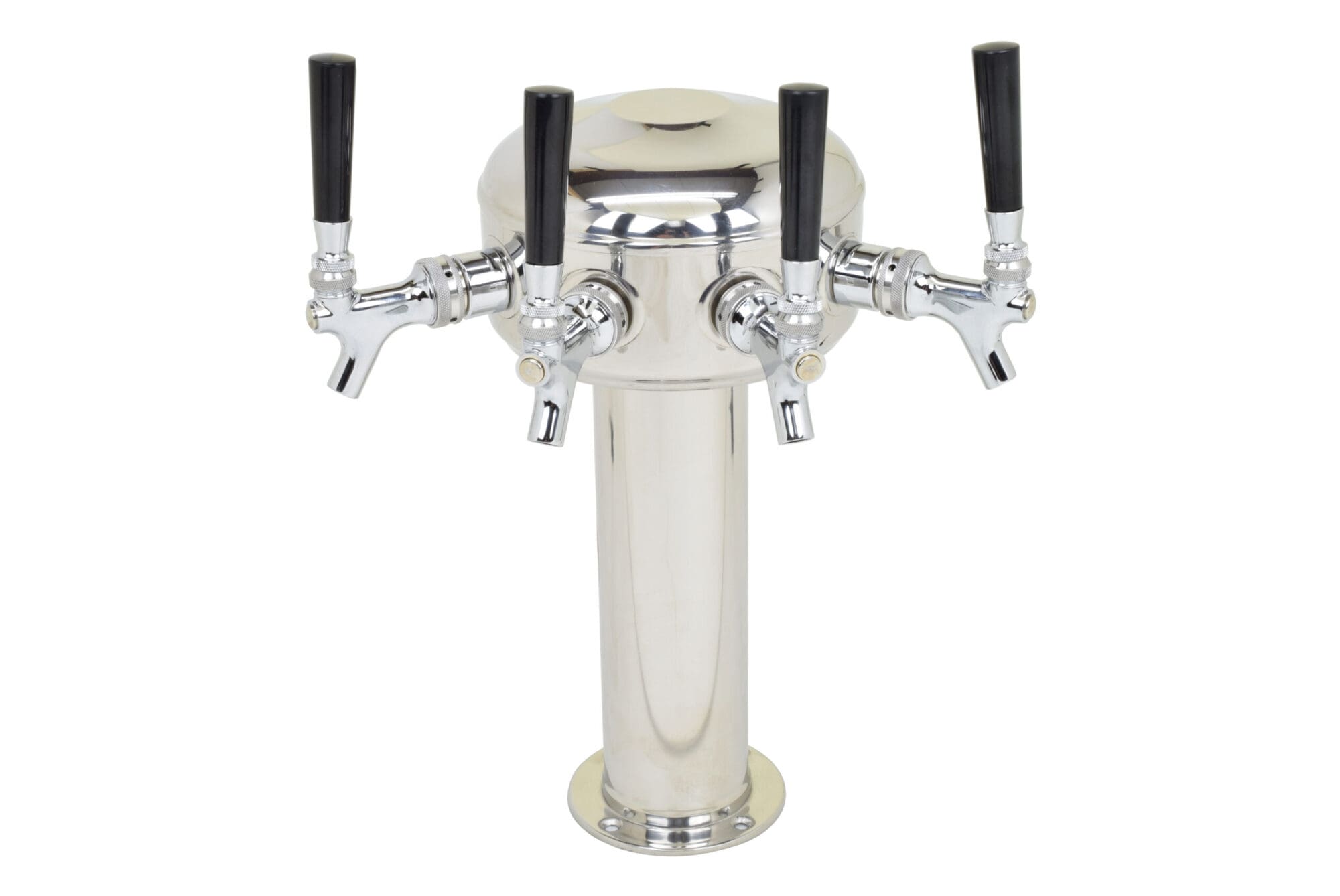 626CG-4SS Four Faucet Mini Mushroom Tower with 304 SS Faucets and Shanks - Glycol Ready