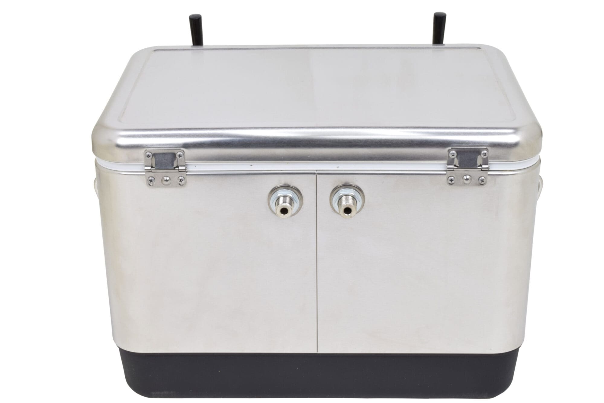 54qt Stainless Steel Cooler with 2 faucets - back
