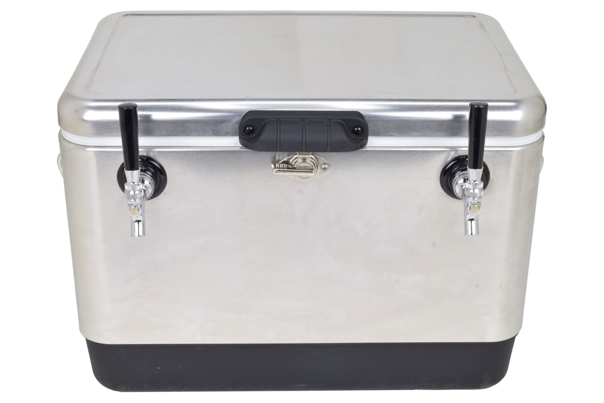 54qt Stainless Steel Cooler with 2 faucets - Front