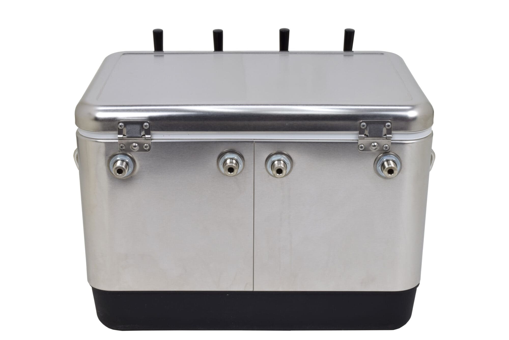 54qt Stainless Steel Cooler with 4 faucets - back