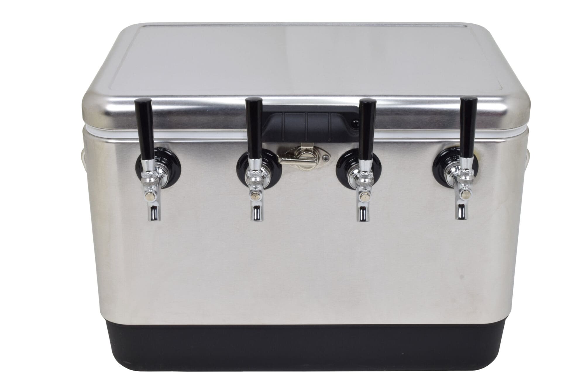 54qt Stainless Steel Cooler with 4 faucets - Front