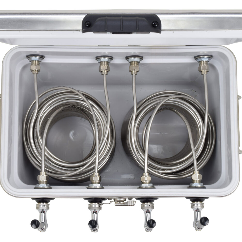 811MQ-100SS Four Product 54qt Stainless Steel Cooler with 100' Coils - All SS Components