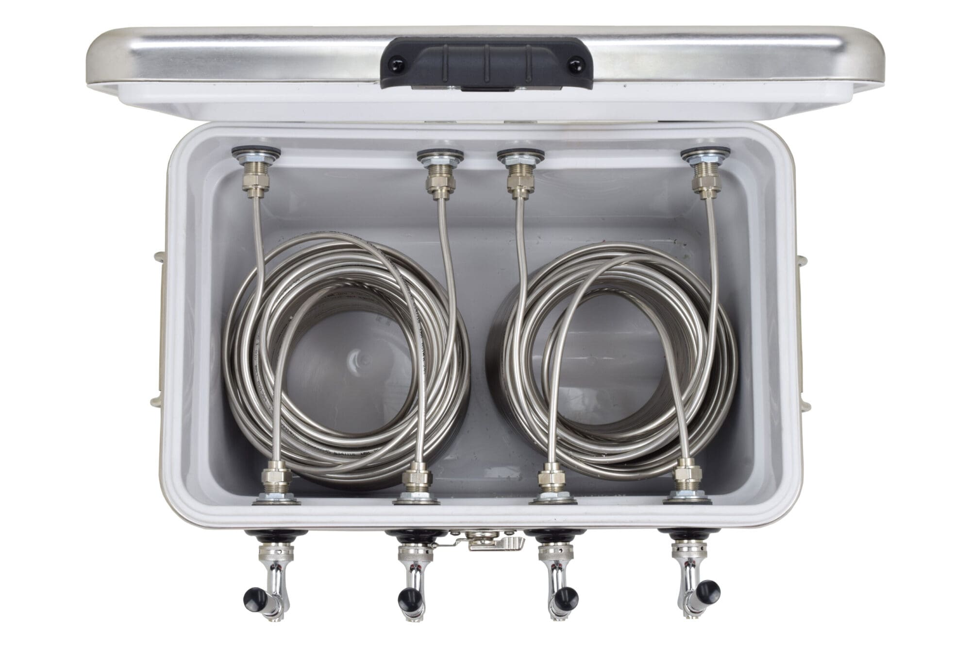 811MQ-100SS Four Product 54qt Stainless Steel Cooler with 100' Coils - All SS Components