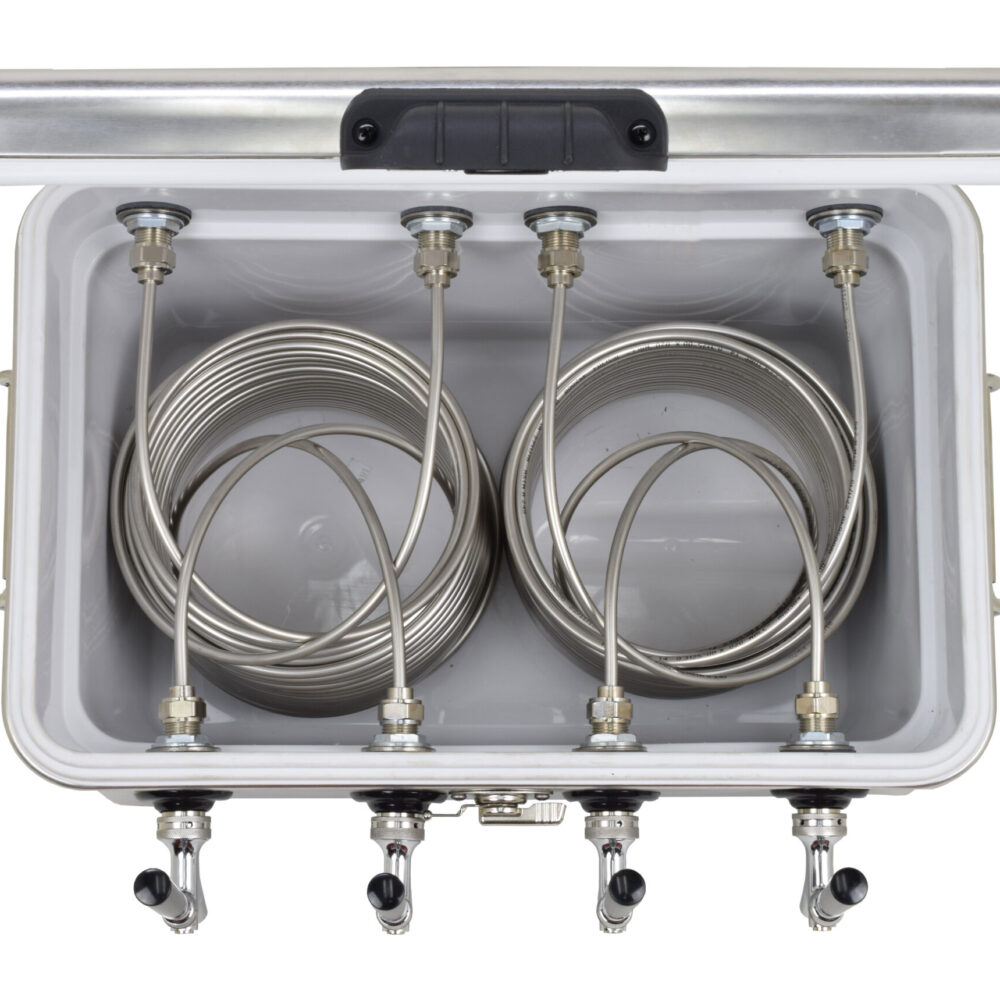 811MQ-50SS Four Product 54qt Stainless Steel Cooler with 50' Coils - All SS Components