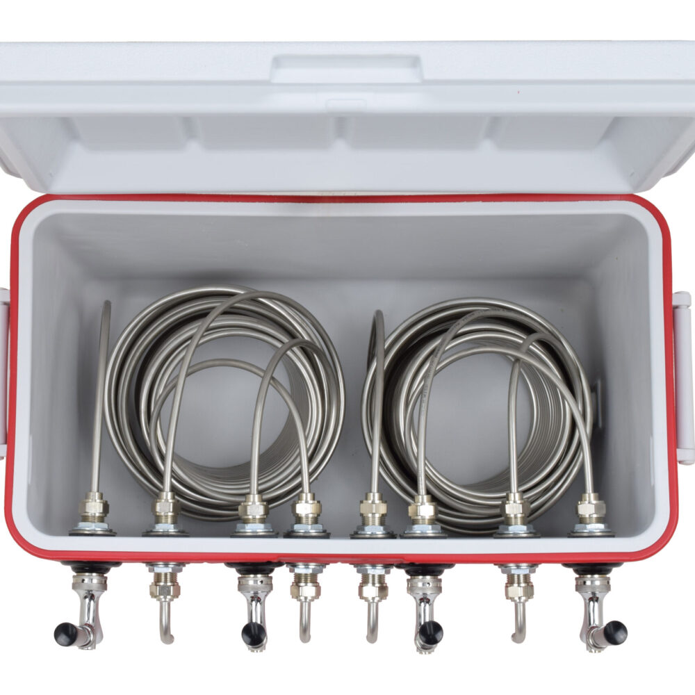 811Q-100FSS Four Product 48qt Coil Box with 100' Coils - Bartender Style - All 304 SS Contact