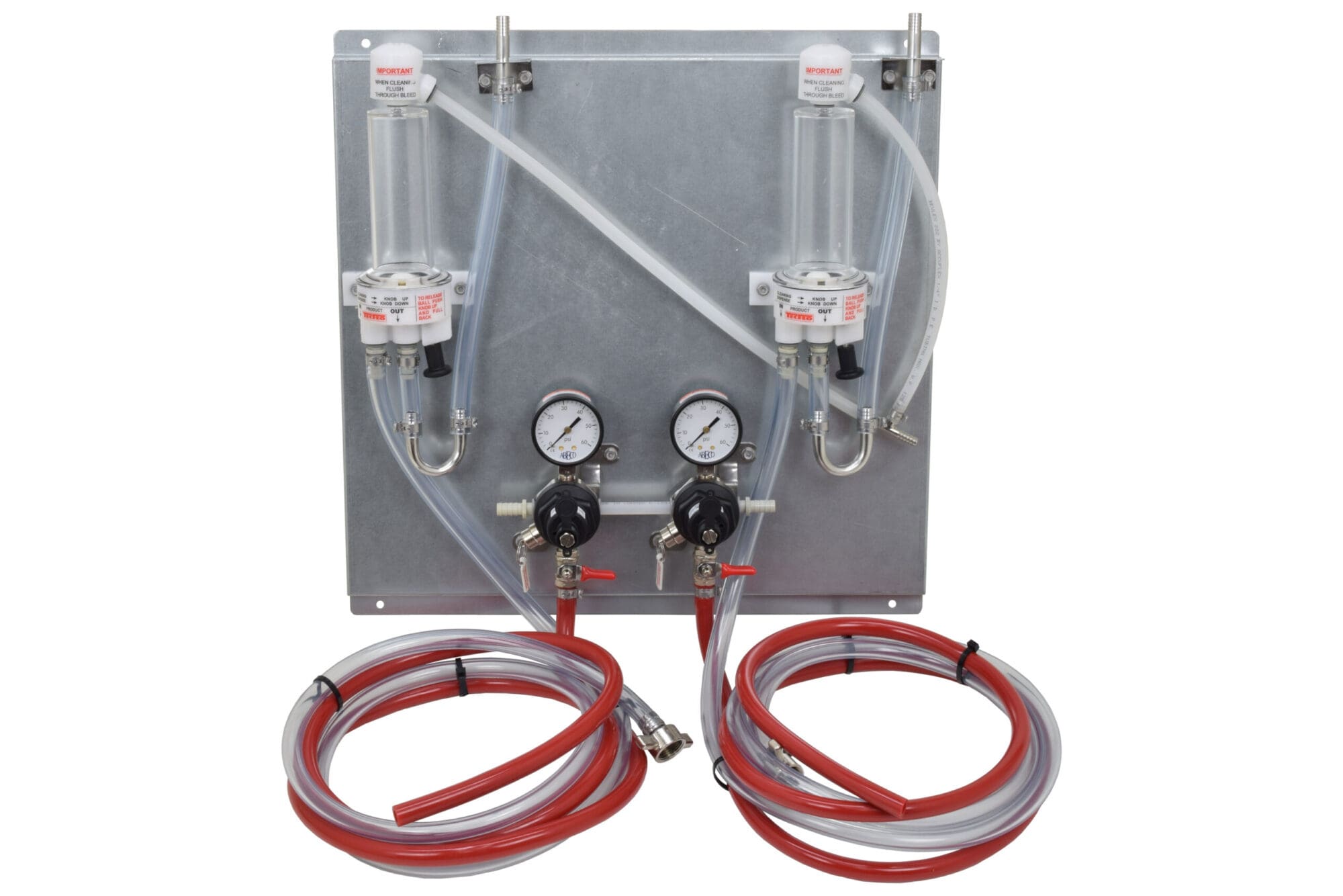 2702-F Panel Kit With TecFlo Regulators and FOBS - Comes with 8' Hose Kits