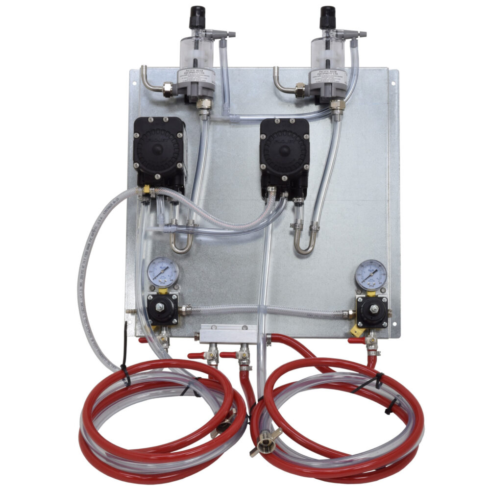 700-2PC Two Product Panel Kit with FloJet Beer Pumps, Paacific FOBS and Cornelius Regulators - with Hose Kits