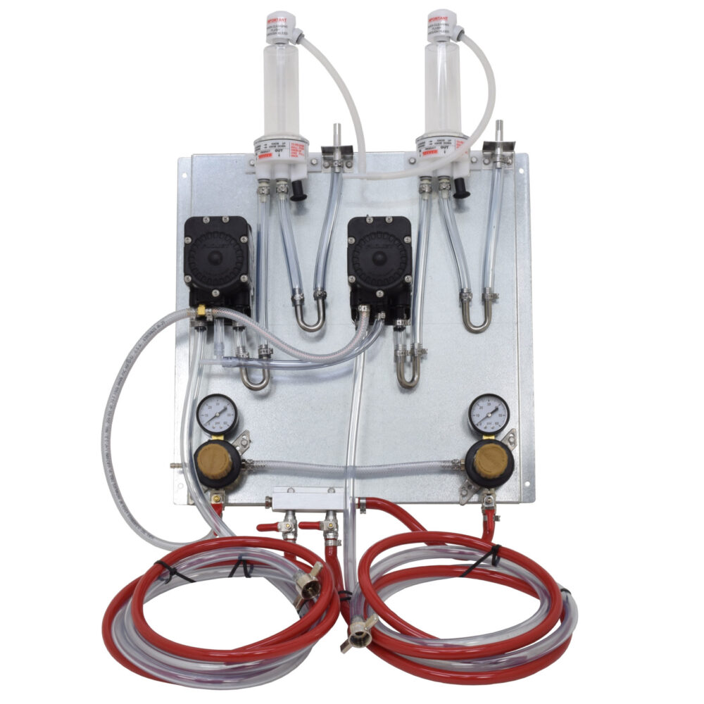 700-2TTR Two Product Panel Kit with FloJet Beer Pumps, TecFlo FOBS and Tap Rite Regulators - with Hose Kits