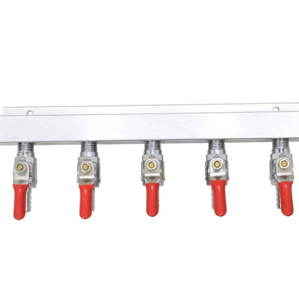 125CBS - Five Product Aluminum Manifold with a Safety Relief Valve